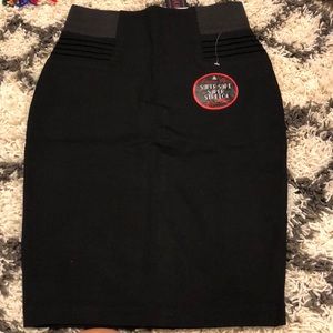 Black pencil skirt